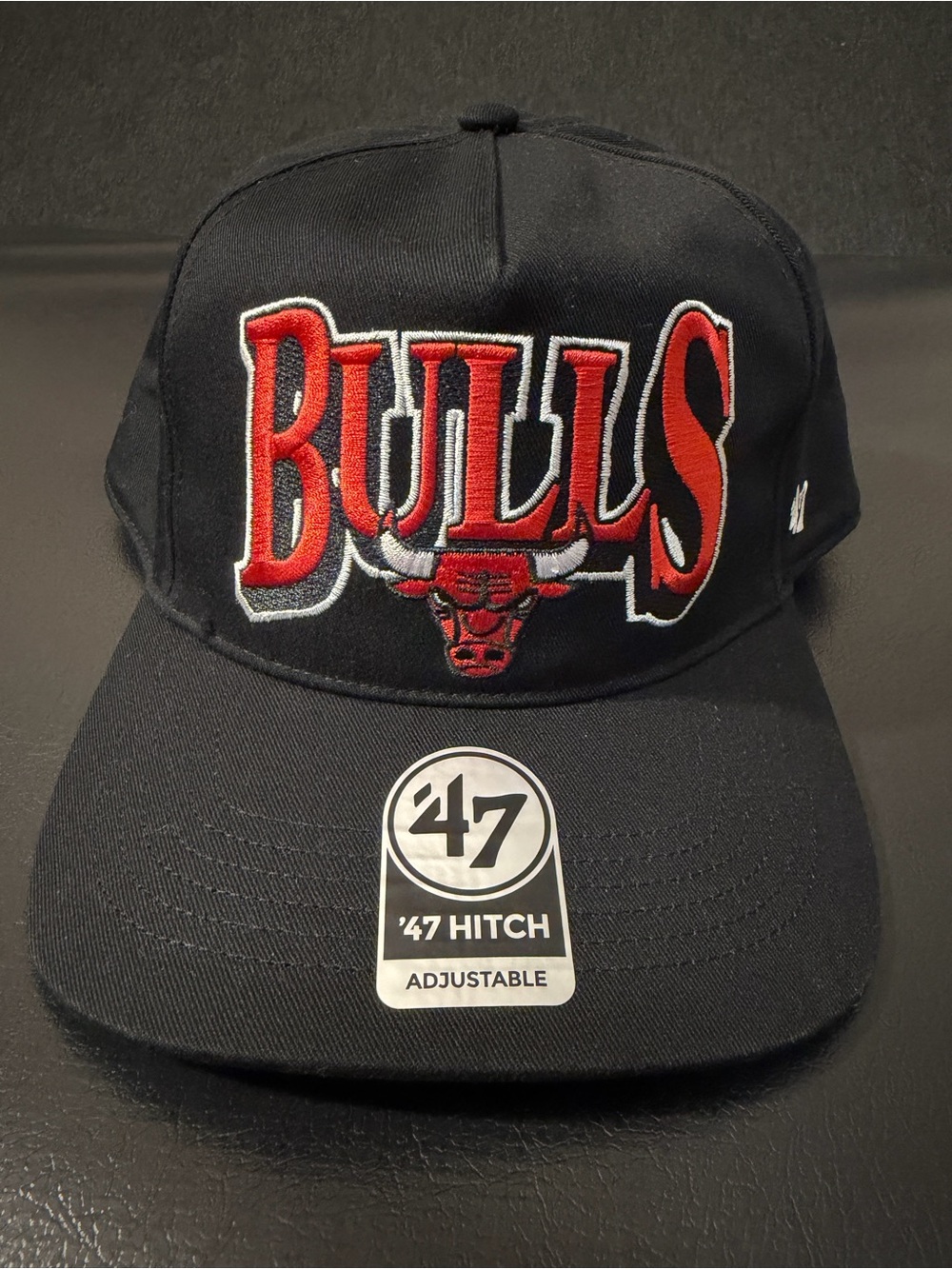 47 Kids Chicago Bulls Black and Red Snapback Hat